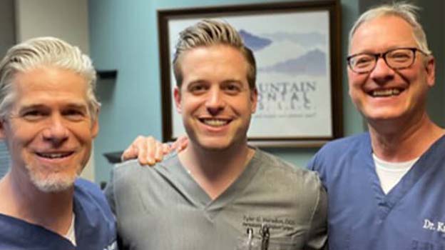 Colorado Springs periodontists Geoff Haradon D D S Tyler Haradon D D S and Karl Lackler D D S M S D R